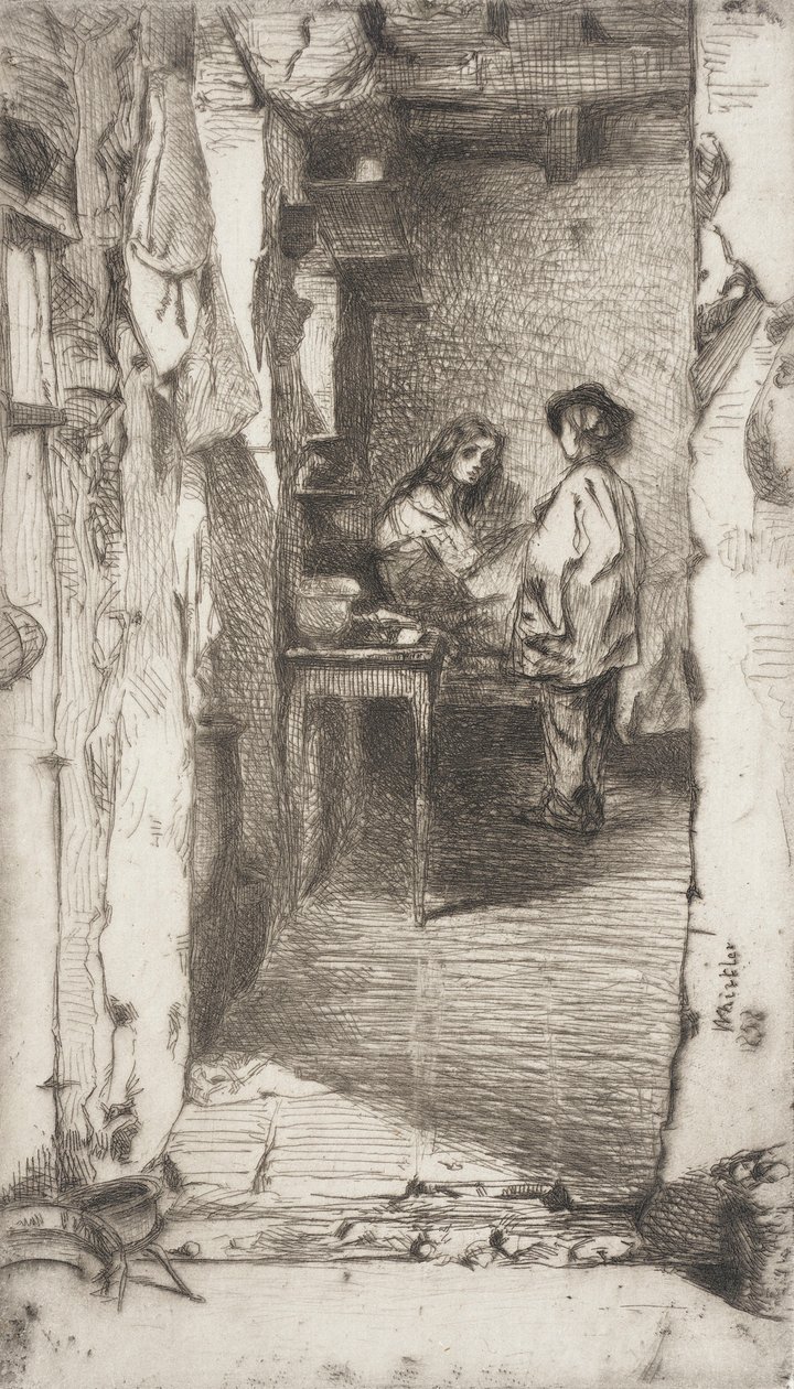Lumpsamlare, Quartier Mouffetard, Paris av James McNeill Whistler