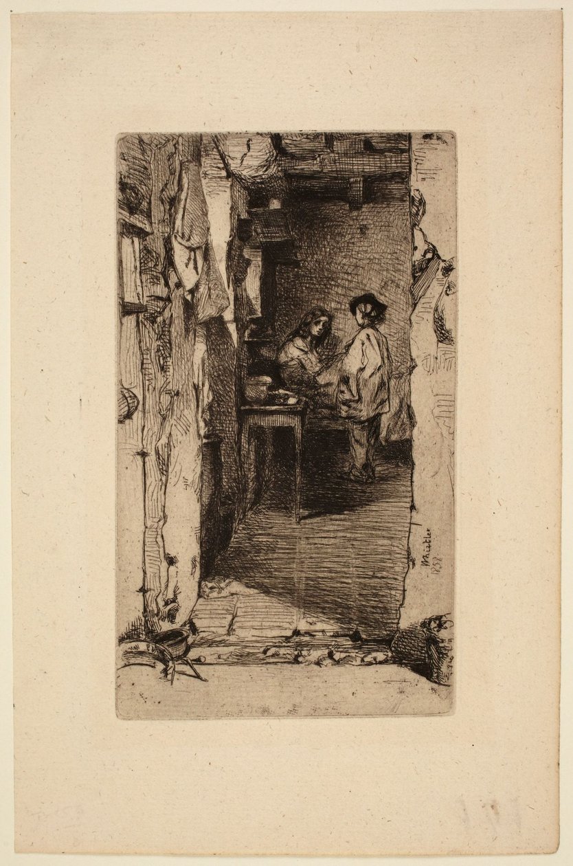 Lumpsamlare, Quartier Mouffetard, Paris av James McNeill Whistler