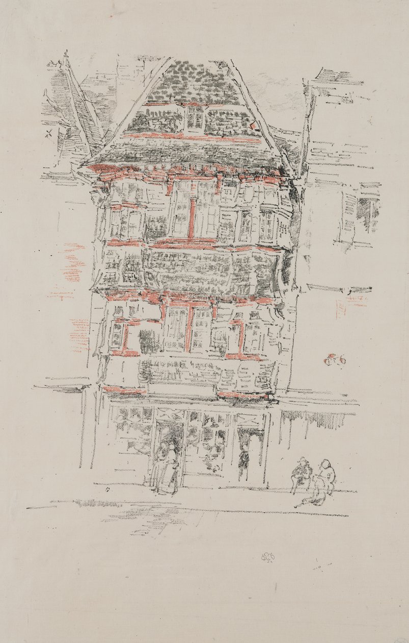 Röda huset, Paimpol av James Abbott McNeill Whistler