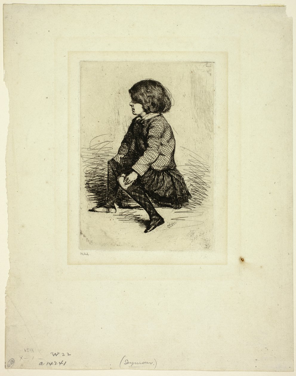 Seymour Haden, Jr, sittande av James Abbott McNeill Whistler