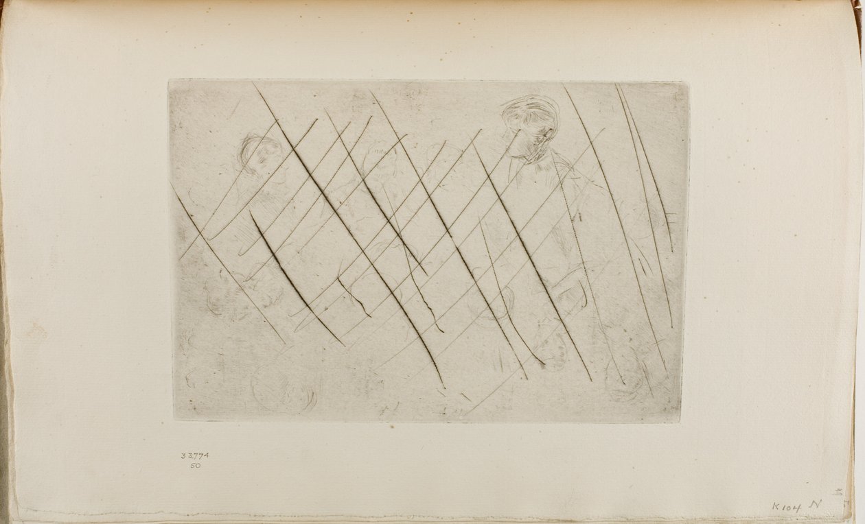 Skiss av huvuden av James Abbott McNeill Whistler
