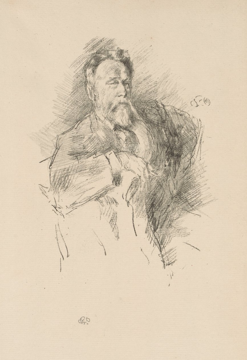 Skiss av William E. Henley av James Abbott McNeill Whistler