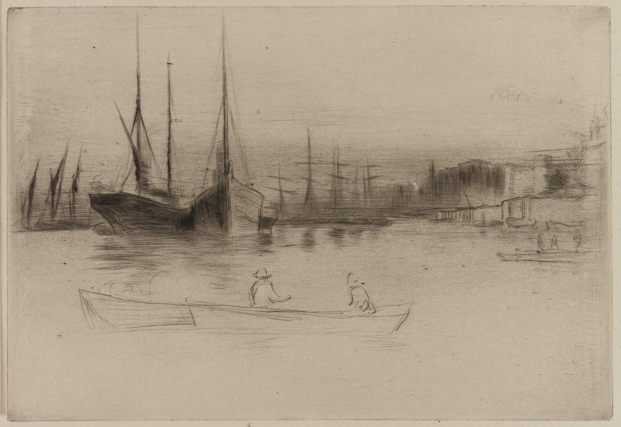 Ångbåtar utanför tornet av James Abbott McNeill Whistler