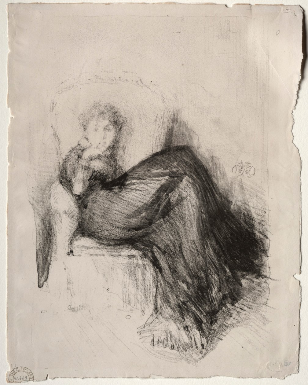 Studie - Maude sittande av James McNeill Whistler