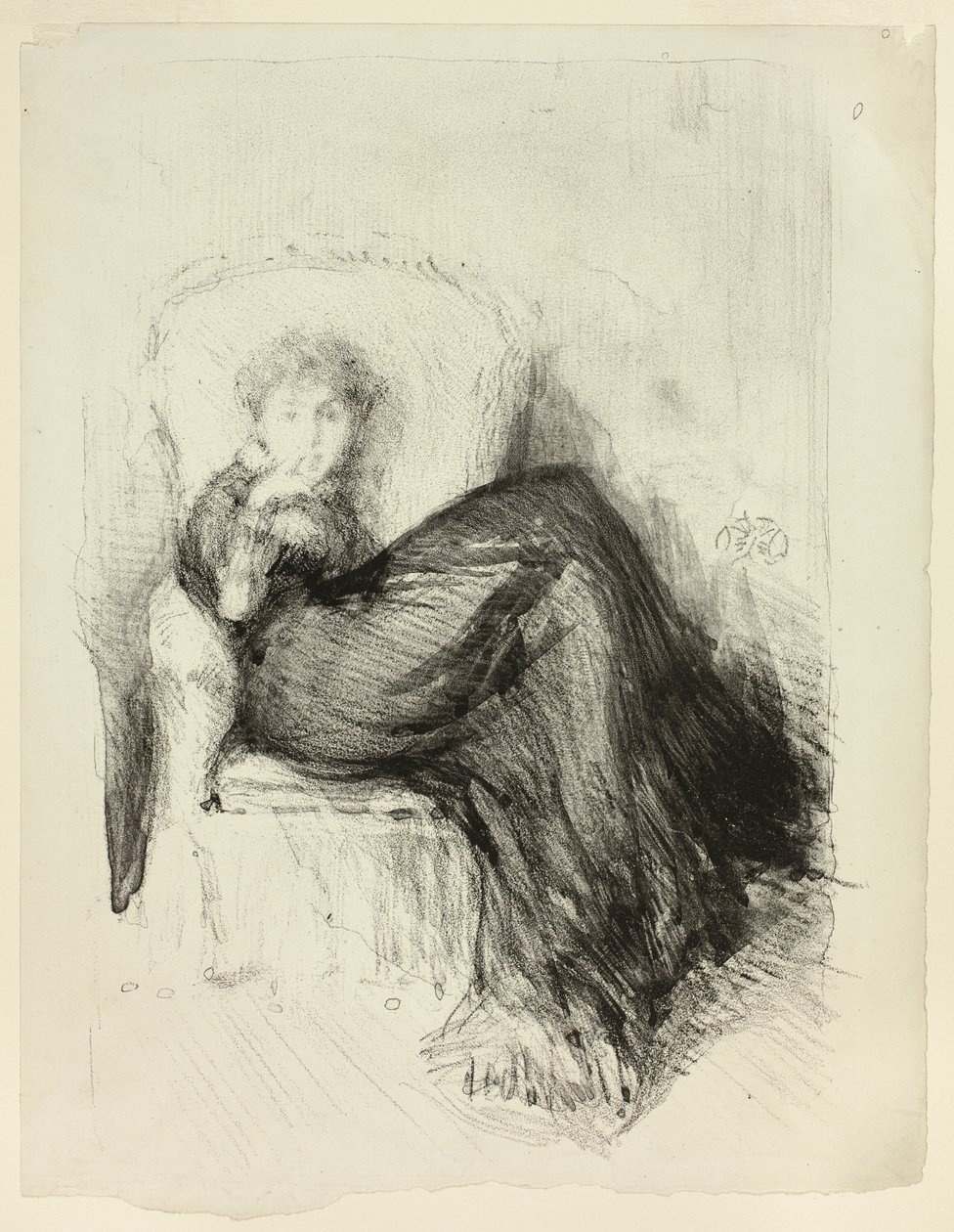 Studie: Maud Sittande av James Abbott McNeill Whistler