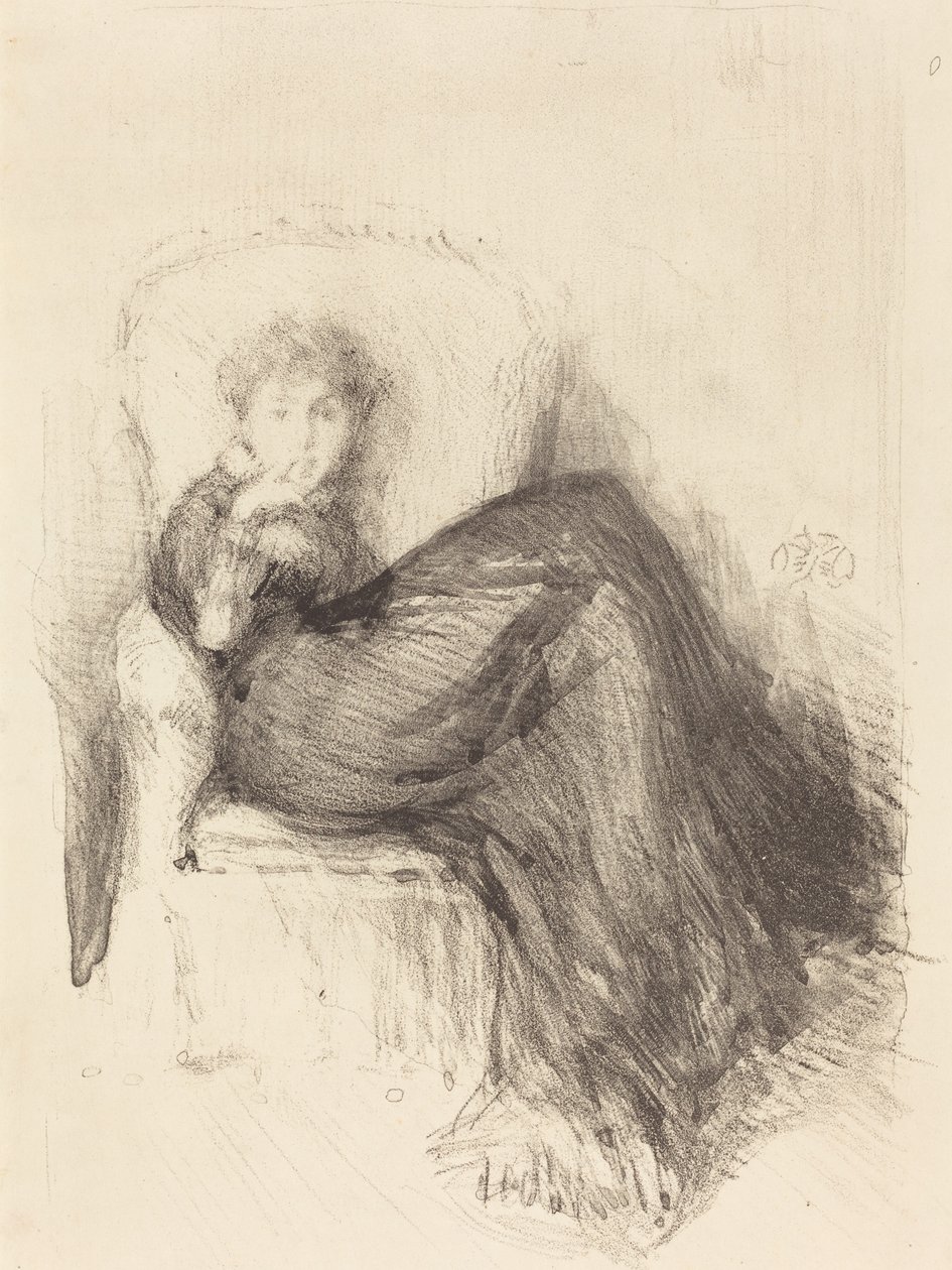 Studie: Maude Sittande av James Abbott McNeill Whistler