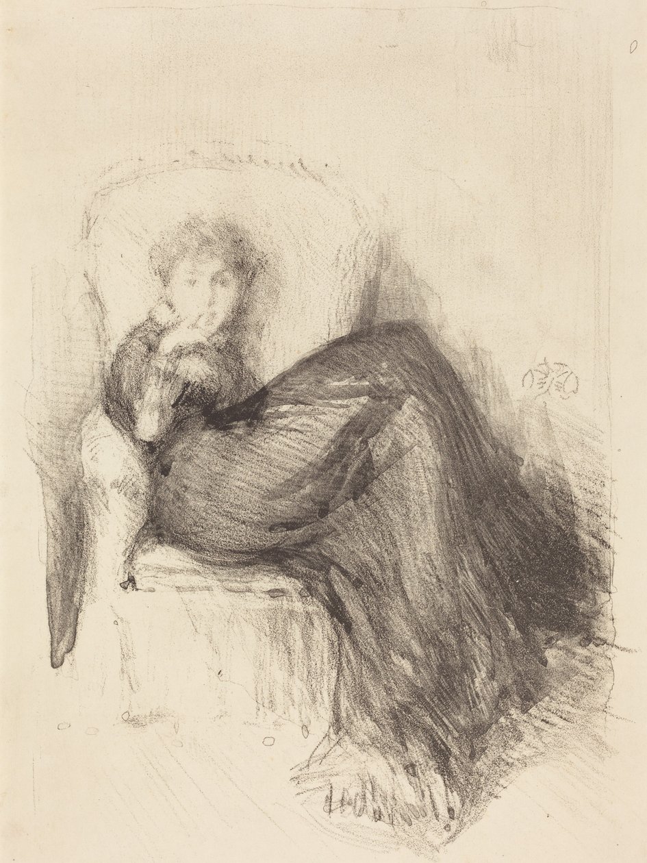 Studie: Maude sittande av James McNeill Whistler