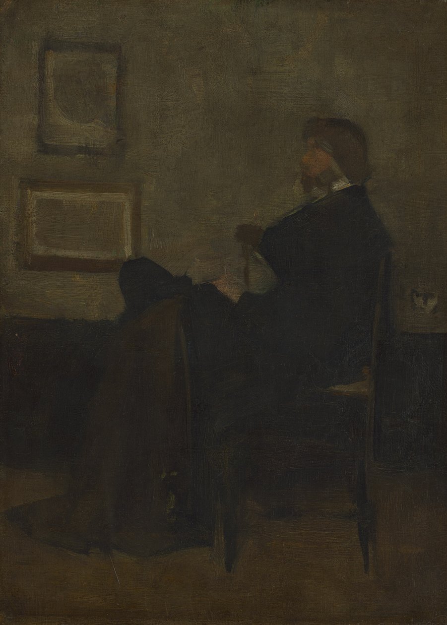 Studie till "Arrangement in Grey and Black, No. 2: Portrait of Thomas Carlyle" av James McNeill Whistler