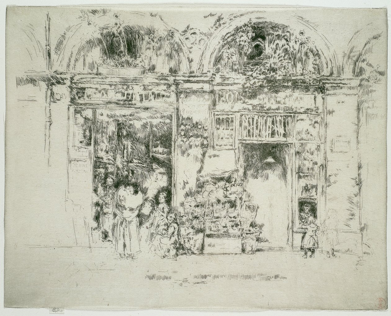Solrosor, St Germain Market, Paris av James Abbott McNeill Whistler