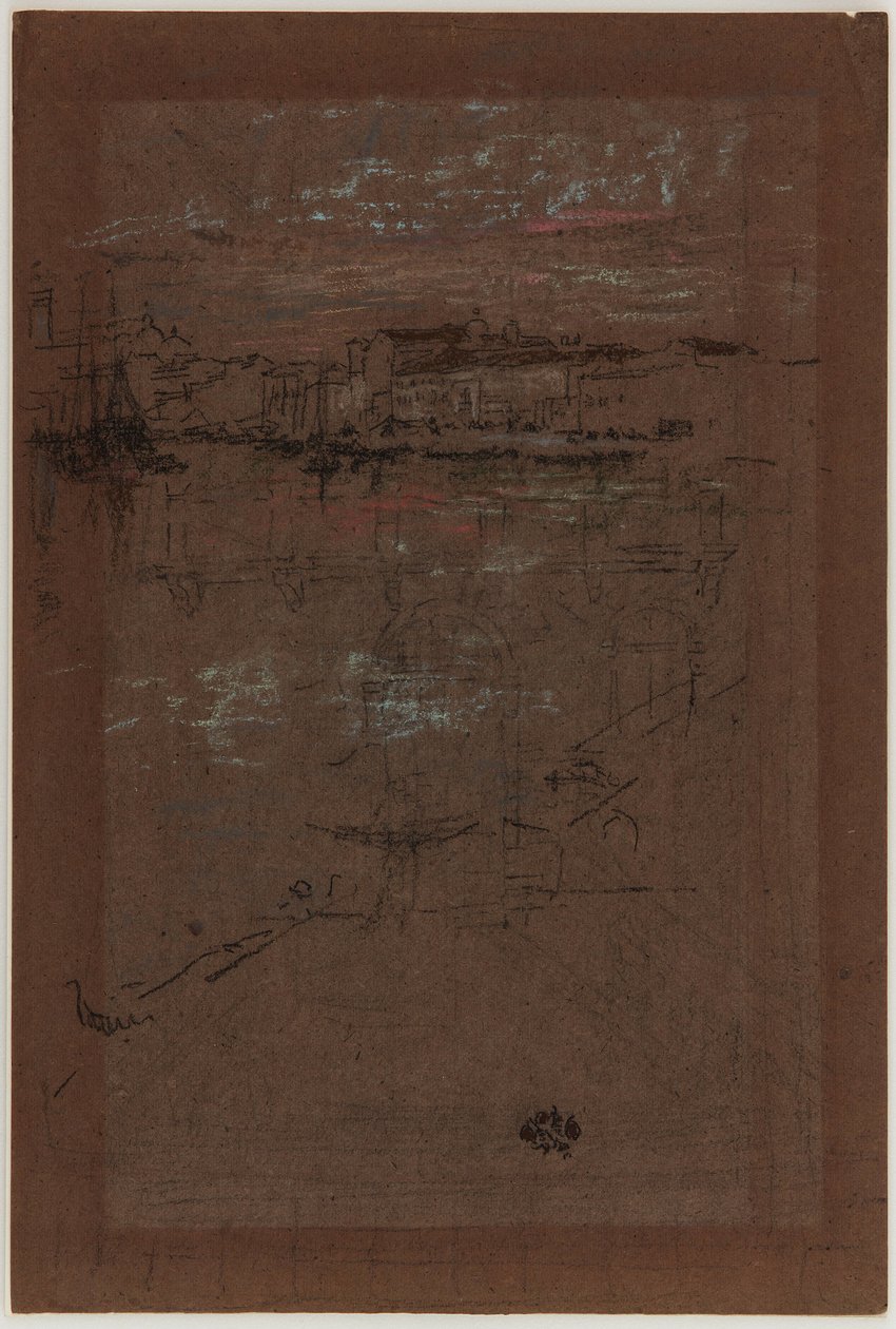 Solnedgång, i rött och brunt av James Abbott McNeill Whistler