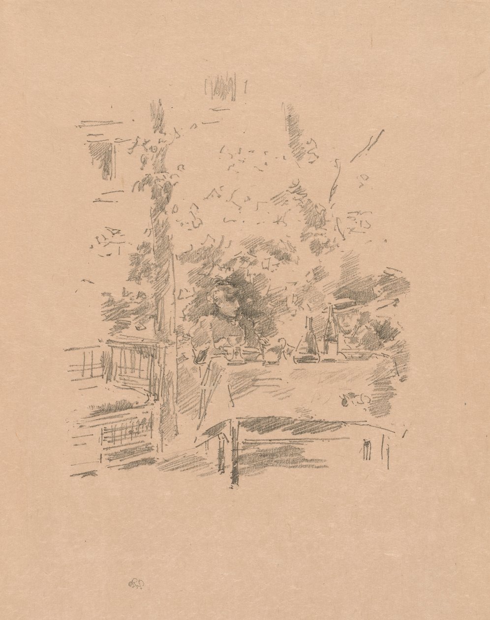 En-mot-en i trädgården av James McNeill Whistler