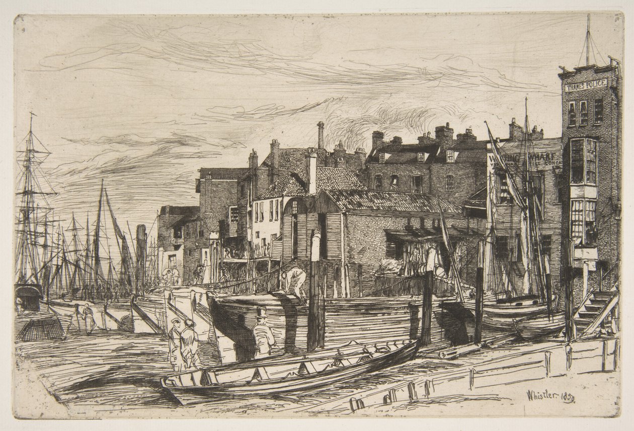 Themsens polis, Wapping Wharf av James McNeill Whistler