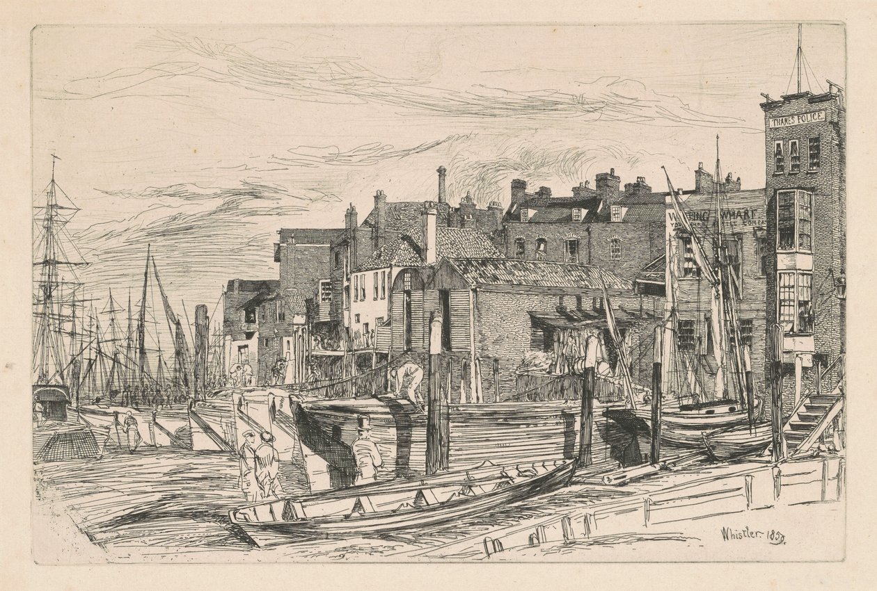 Thames polis av James Abbott McNeill Whistler