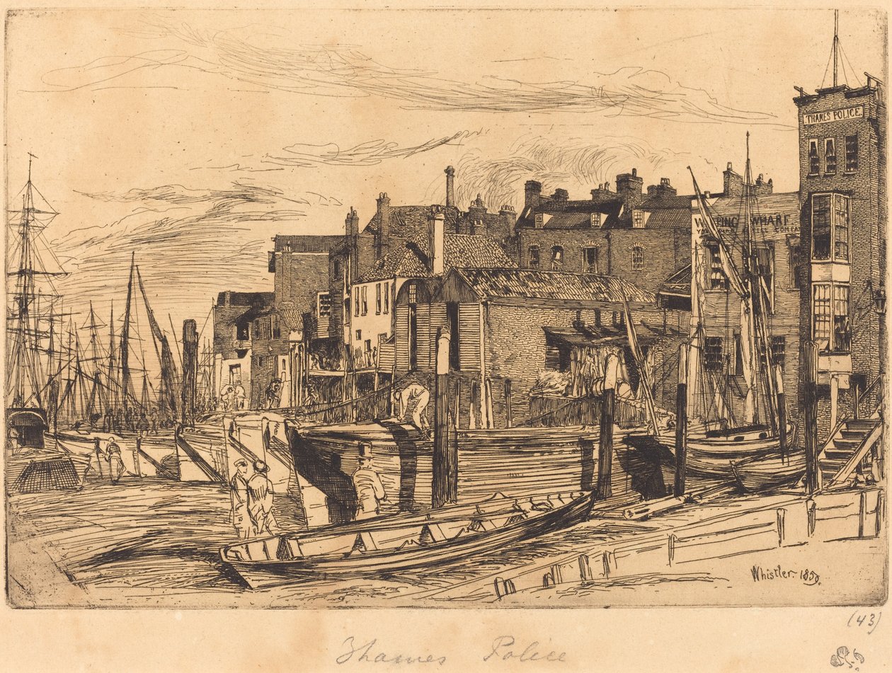 Thames polis av James Abbott McNeill Whistler