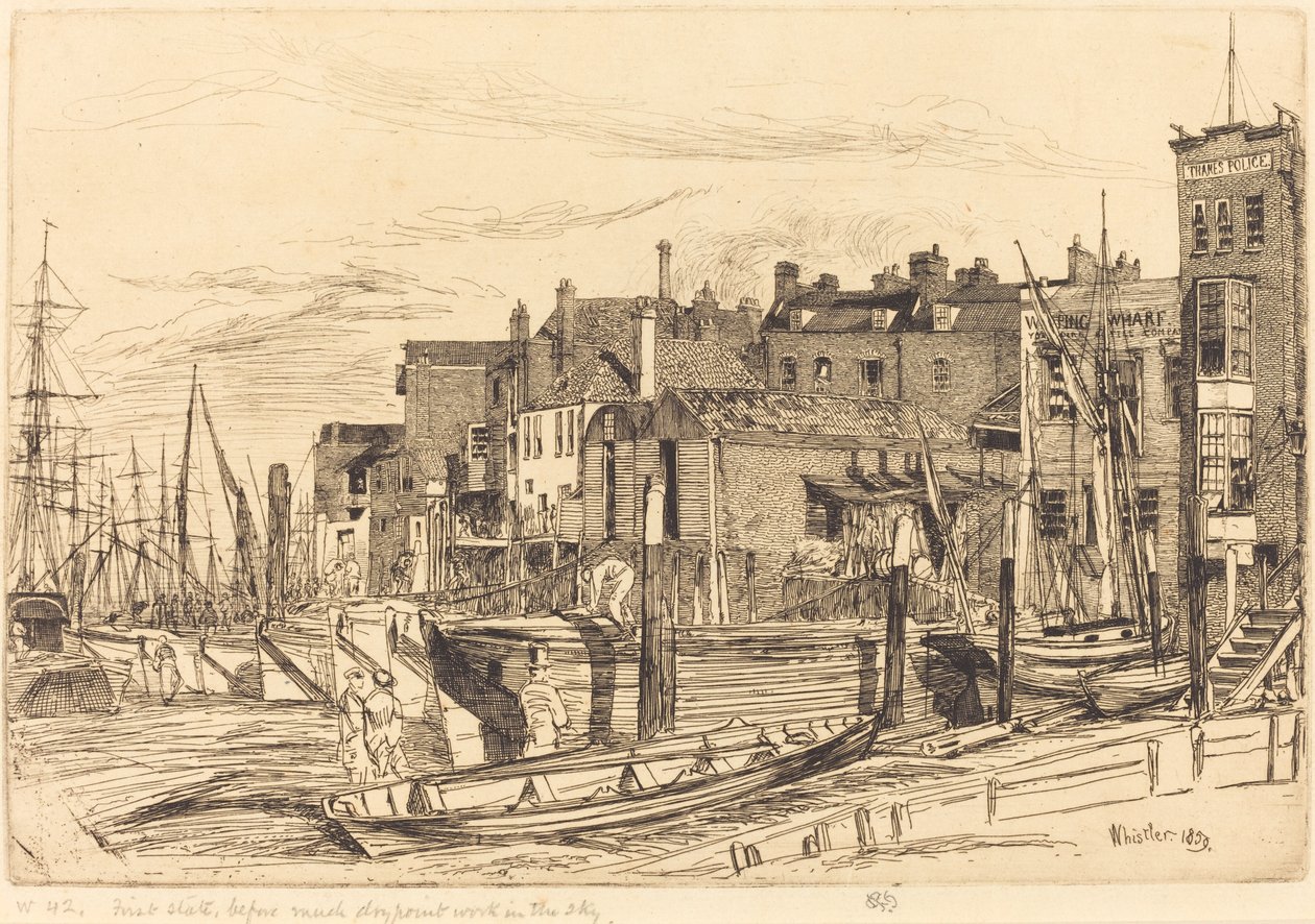 Thames polis av James Abbott McNeill Whistler