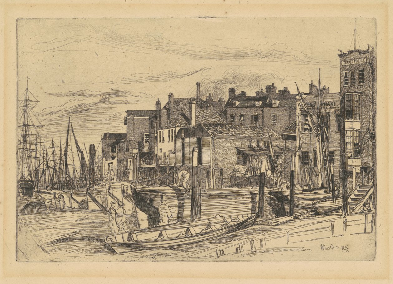 Thames polis av James Abbott McNeill Whistler