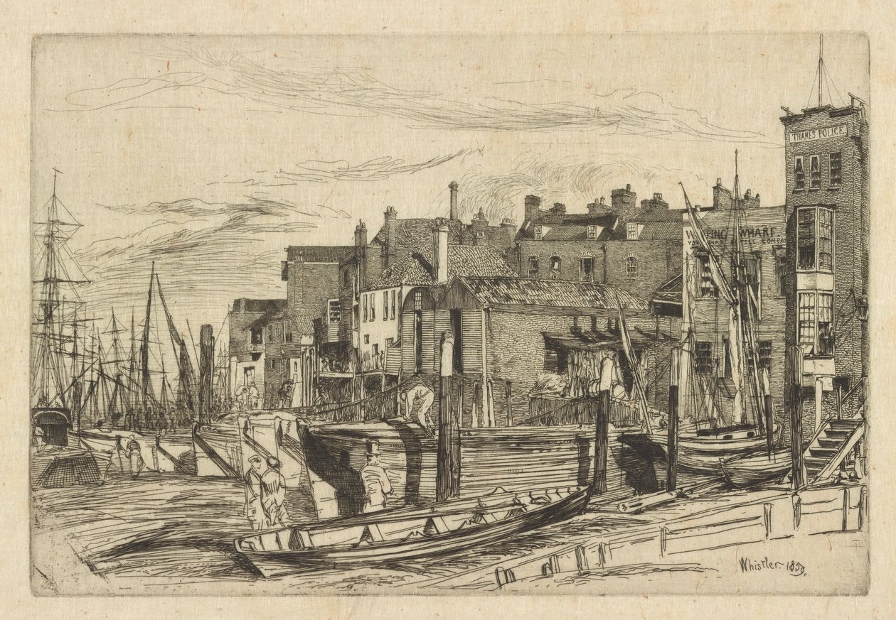 Thames polis av James Abbott McNeill Whistler