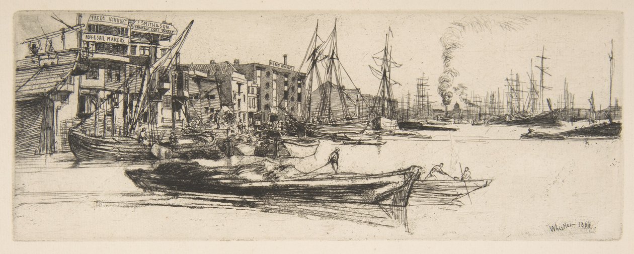 Thames-lagren av James McNeill Whistler