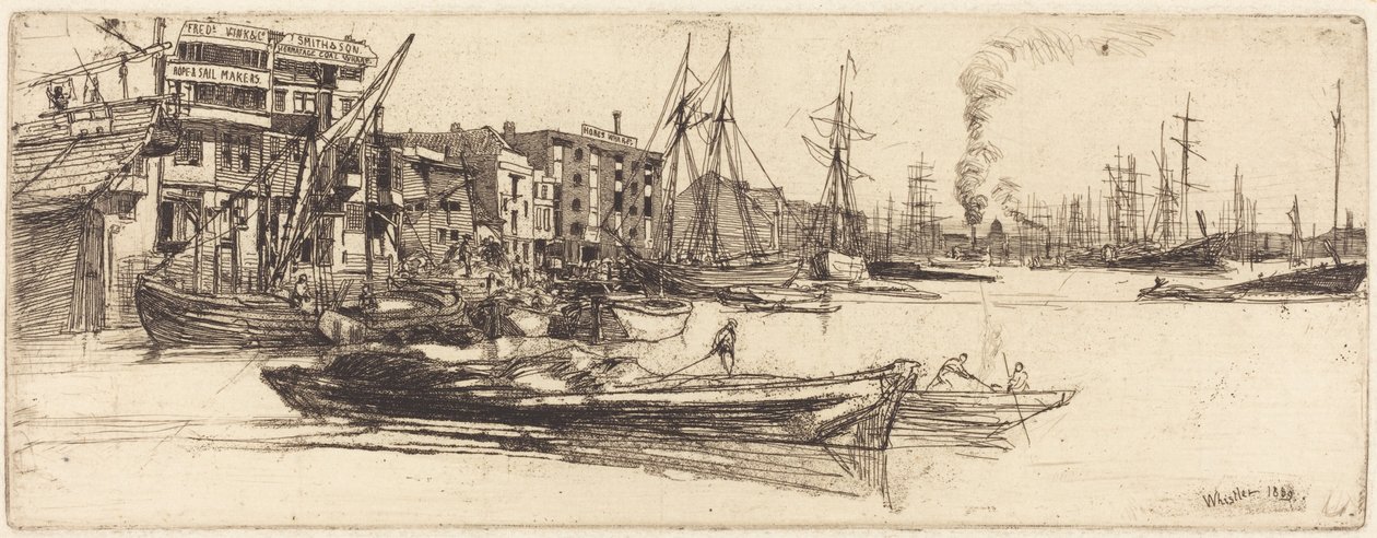 Thames-lagren av James McNeill Whistler