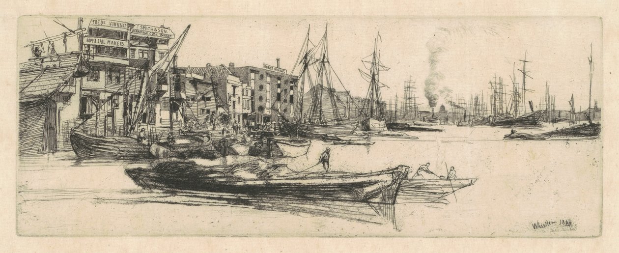Thames-lagren av James McNeill Whistler