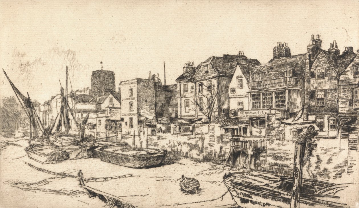 Adam och Eva Tavern, Old Chelsea av James Abbott McNeill Whistler