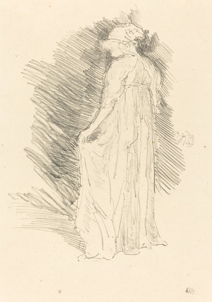 Den draperade figuren, bakifrån av James Abbott McNeill Whistler