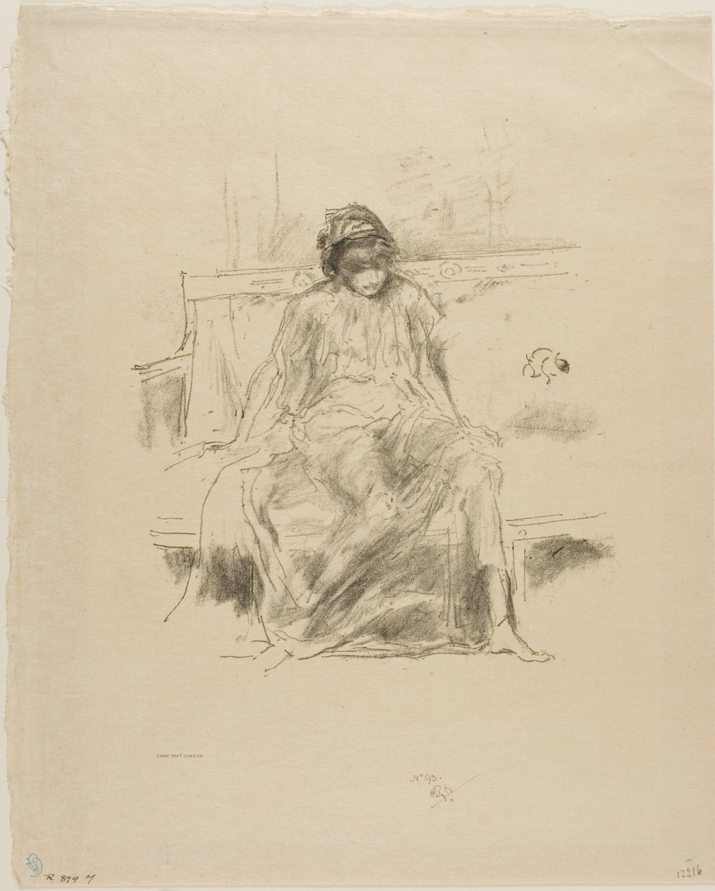 Den draperade figuren, sittande av James Abbott McNeill Whistler