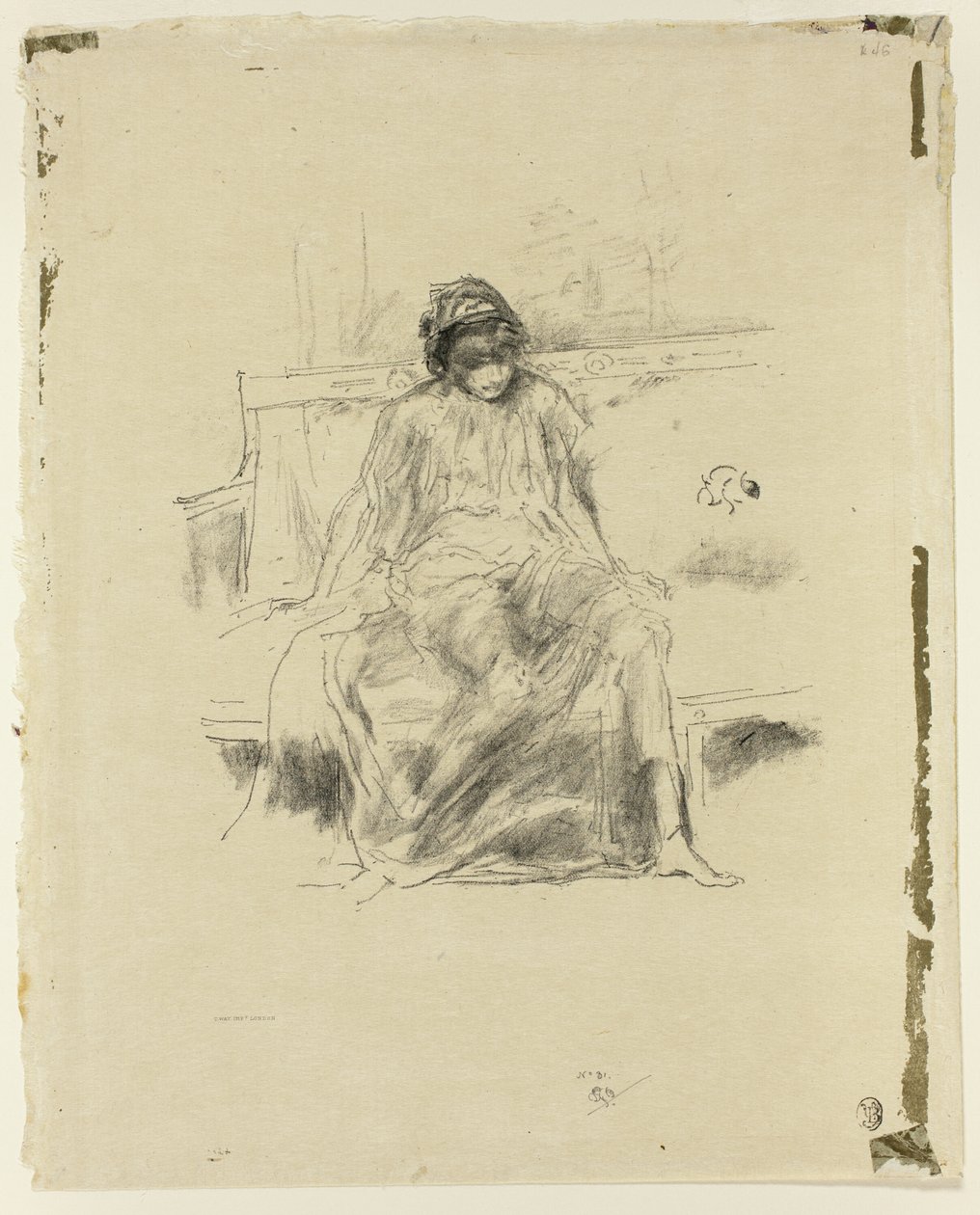 Den draperade figuren, sittande av James Abbott McNeill Whistler