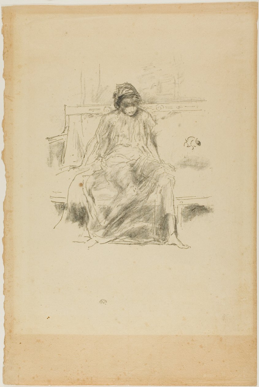 Den draperade figuren, sittande av James Abbott McNeill Whistler