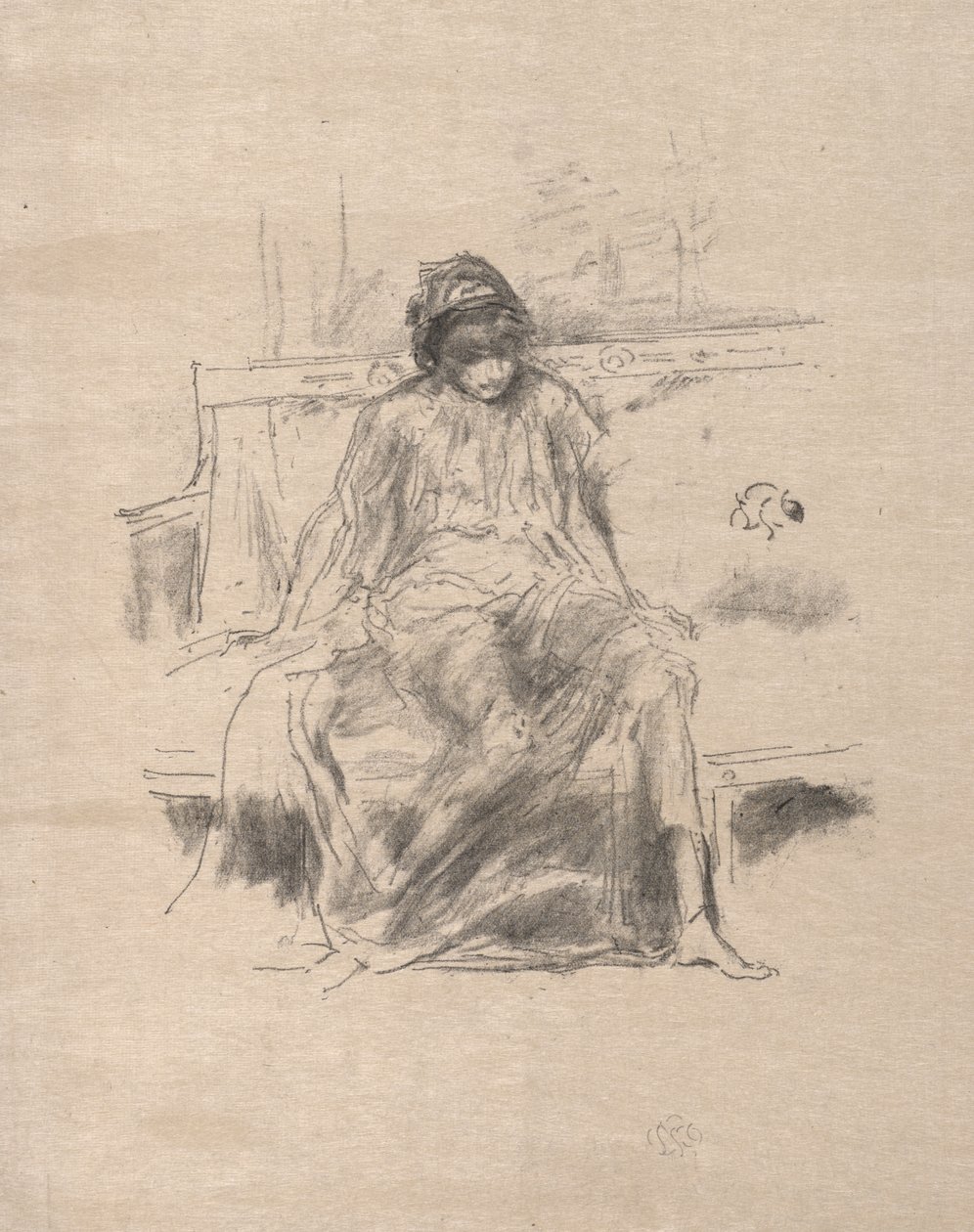 Den draperade figuren i sittande ställning av James McNeill Whistler