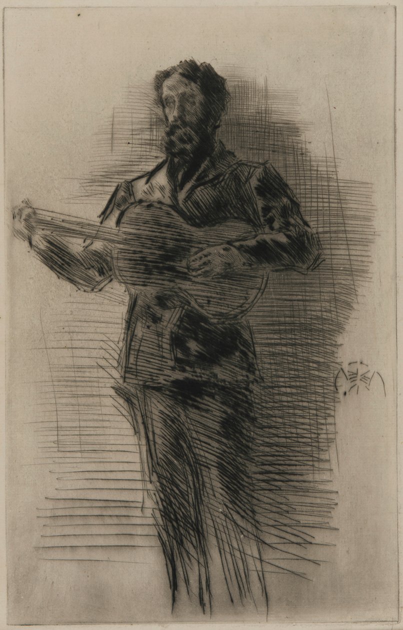 Gitarrspelaren (M.W. Ridley) av James Abbott McNeill Whistler