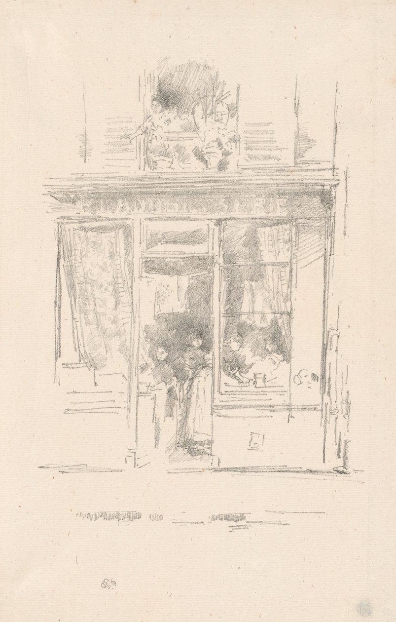 The Laundress: "The Laundress of Place Dauphine" av James Abbott McNeill Whistler
