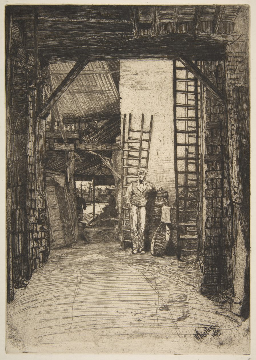 Kalkbrännaren (W. Jones, kalkbrännare, Thames Street) av James McNeill Whistler