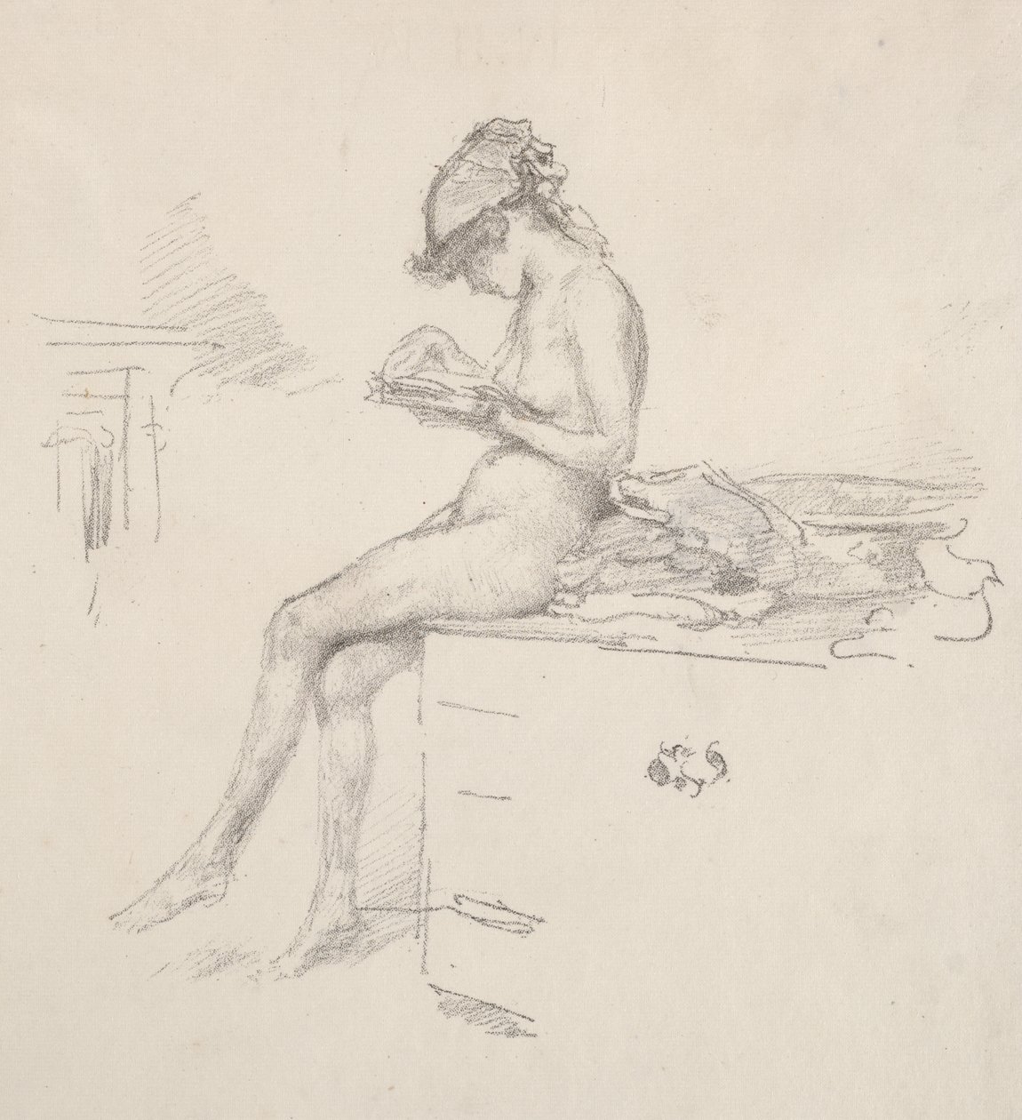 Den lilla nakna modellen som läser av James McNeill Whistler