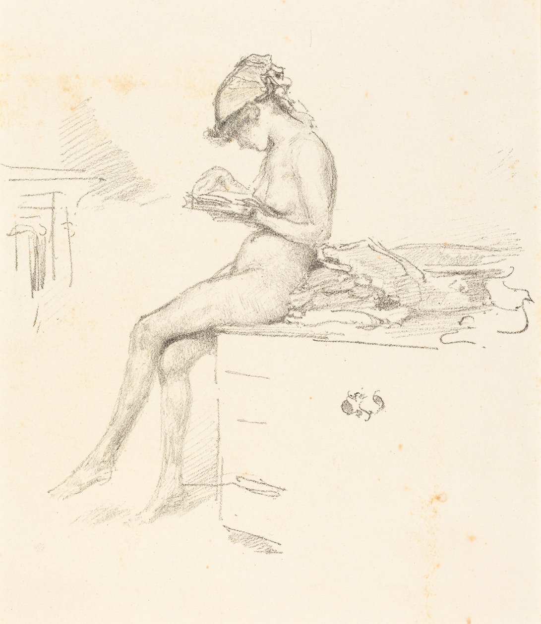 Den lilla nakenmodellen som läser av James McNeill Whistler