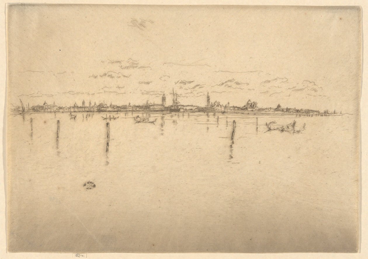 The Little Venice, från den första Venedig-uppsättningen (Venice, A Series of Tolv Etchings) av James Abbott McNeill Whistler