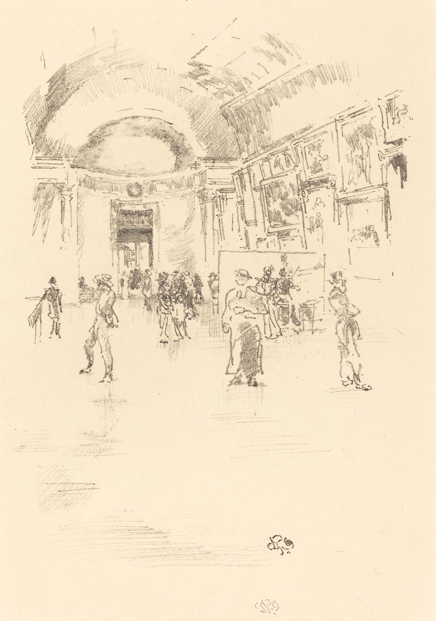 The Long Gallery, Louvren av James Abbott McNeill Whistler