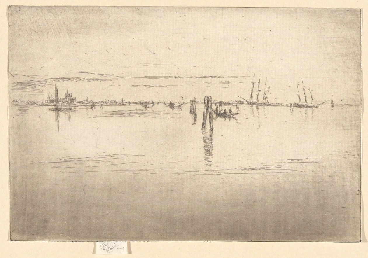 ”Den långa lagunen”, ur den andra Venedig-serien (en serie med tjugosex etsningar) av James McNeill Whistler