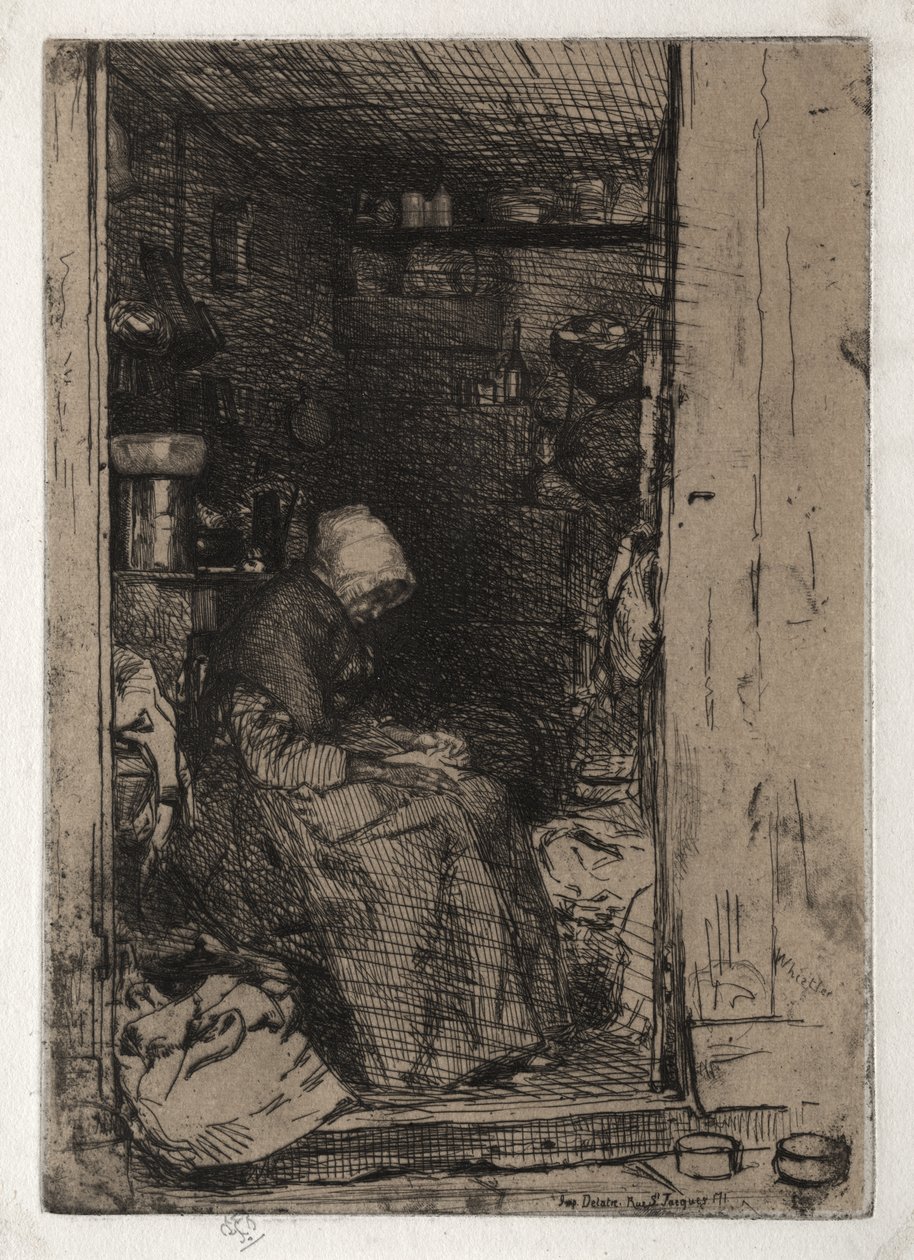 Den gamla lumpsamlerskan, nr 10 av James McNeill Whistler