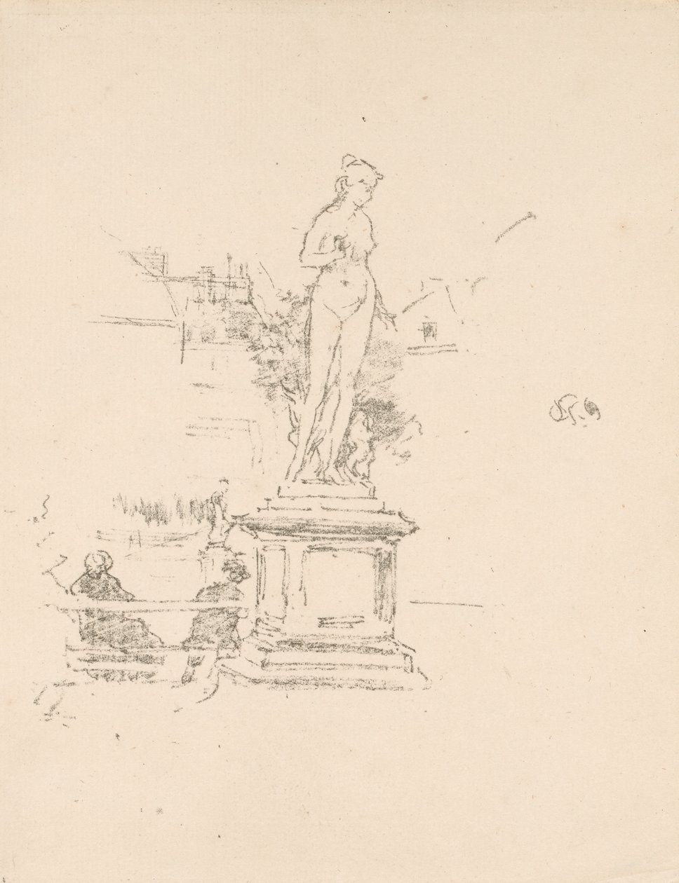 Statyn, Luxembourgträdgården av James McNeill Whistler