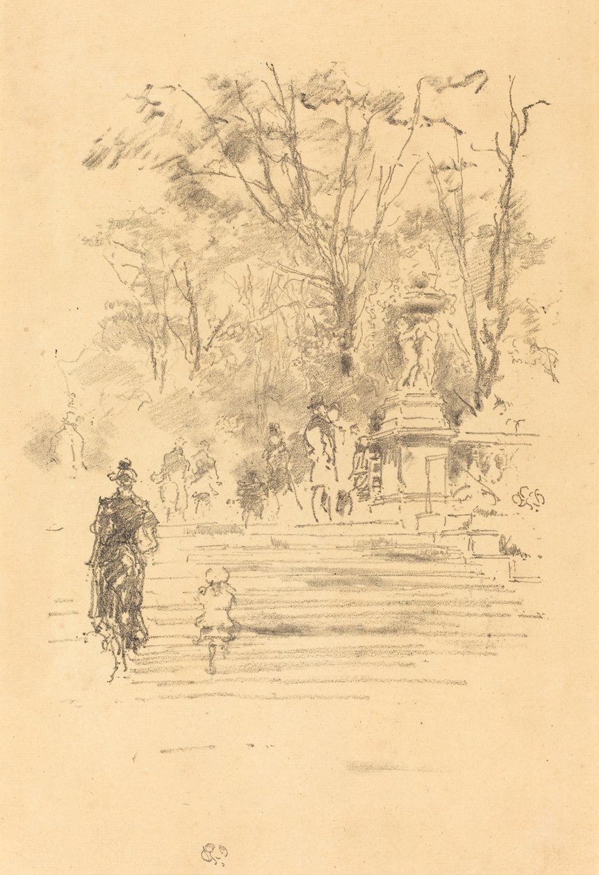 The Steps, Luxemburg av James Abbott McNeill Whistler