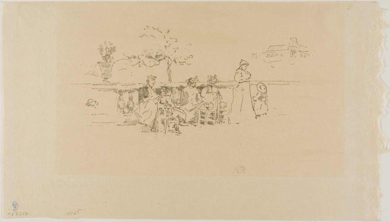 The Terrace, Luxemburg av James Abbott McNeill Whistler