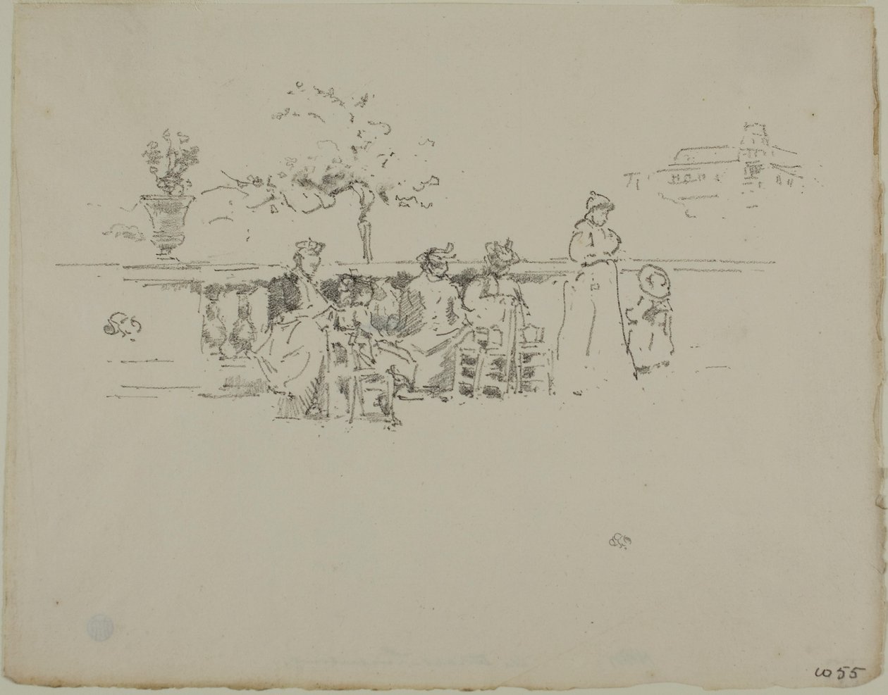The Terrace, Luxemburg av James Abbott McNeill Whistler