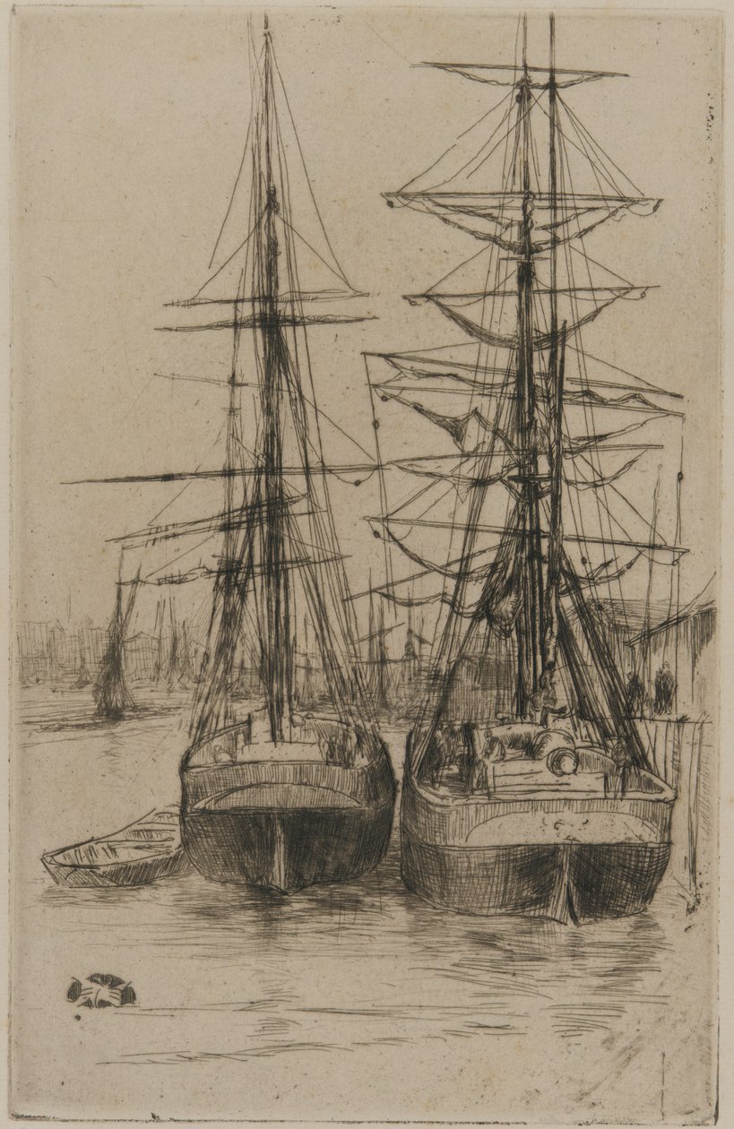 De två skeppen av James Abbott McNeill Whistler