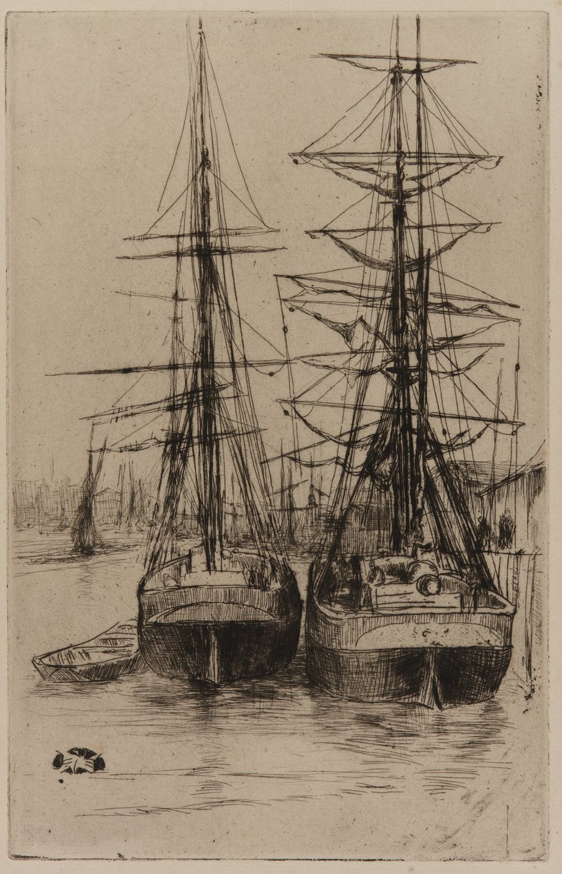 De två skeppen av James Abbott McNeill Whistler