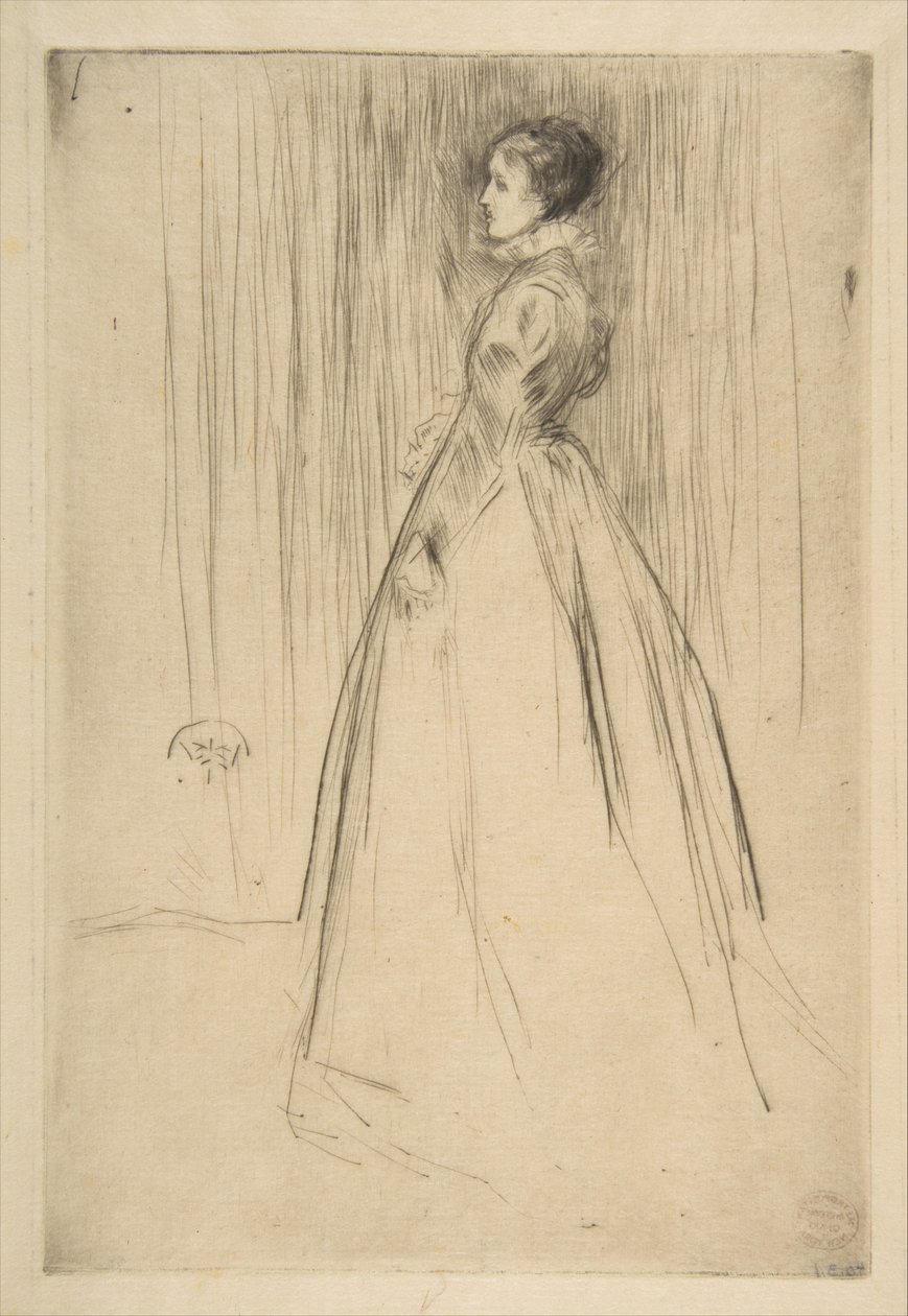 Sammetsklänningen (fru Leyland) av James McNeill Whistler