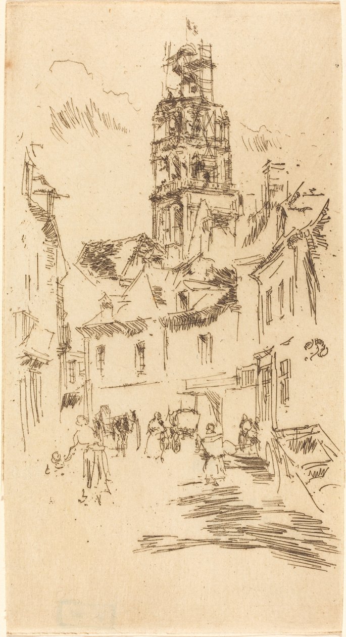 Tour St. Antoine, Loches av James Abbott McNeill Whistler