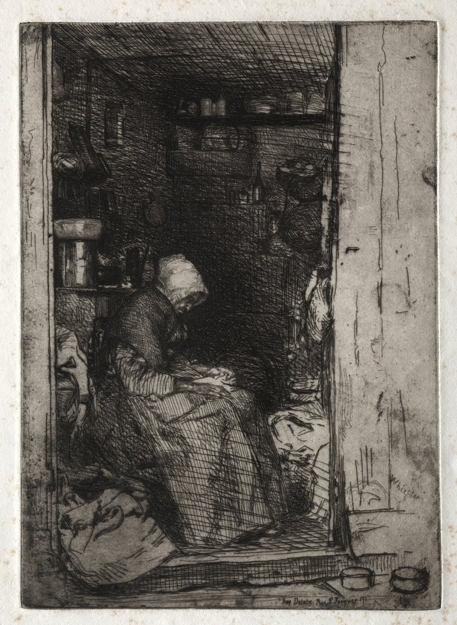 Tolv etsningar från naturen:  La Veille aux Loques av James McNeill Whistler