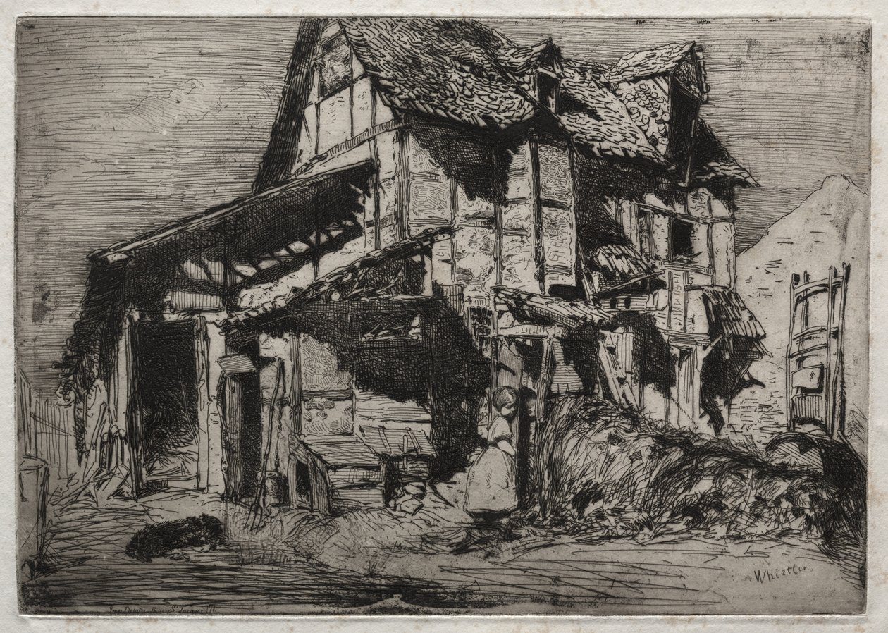 Tolv etsningar från naturen:  Det osäkra hyreshuset av James McNeill Whistler