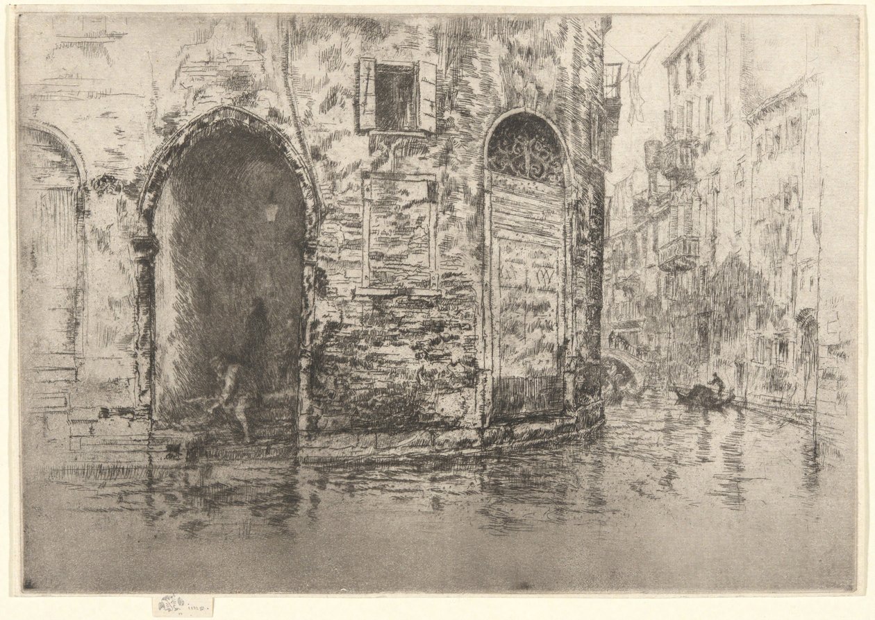 ”Två dörröppningar”, ur den första Venedig-serien (Venedig, en serie med tolv etsningar) av James McNeill Whistler